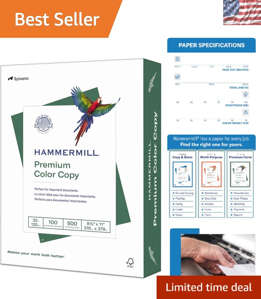32 lb Premium Copy Paper 500 Sheets, 8.5 x 11 – Reliable for Presentations