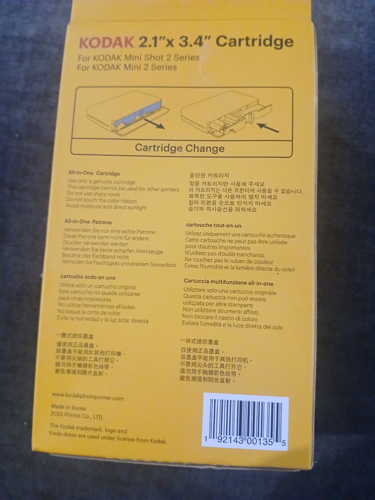 Kodak Cartridge 2.1 X 3.4 30 Sheets For Kodak Mini Shot 2 Series Brand New