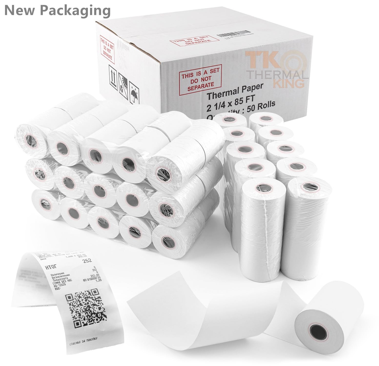 TK Thermal King, (50 Rolls) 2 1/4″ x 85′ 2-1/4″ x 85′, 50 Rolls