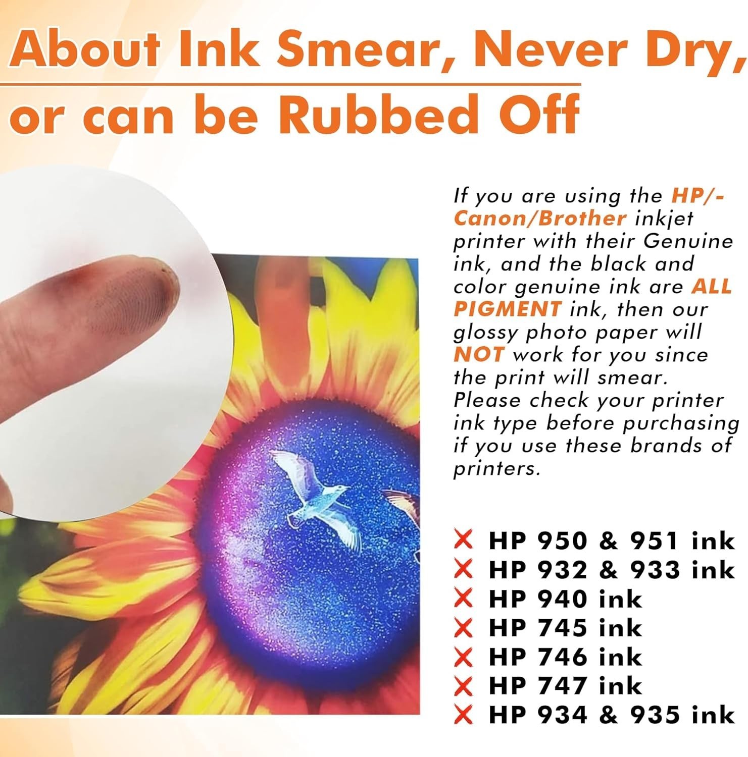 Compatible Inkjet Printer Paper 8.5×14 Inches Glossy 100 Sheets 115gsm