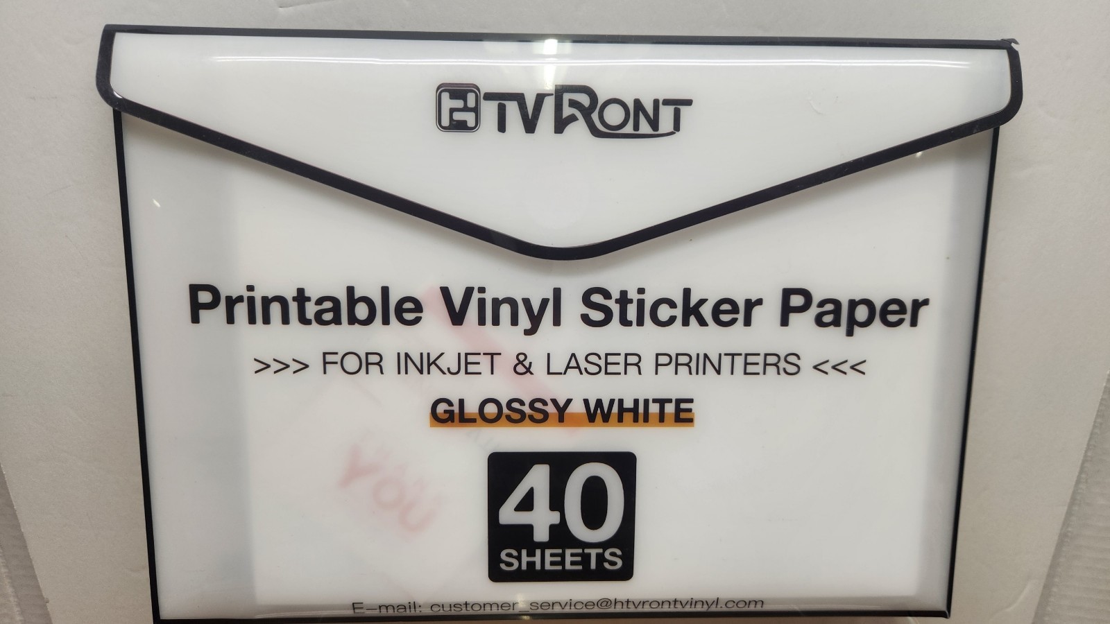 HTVRONT Glossy White Printable Vinyl Sticker Paper 40 Sheets Inkjet Laser New