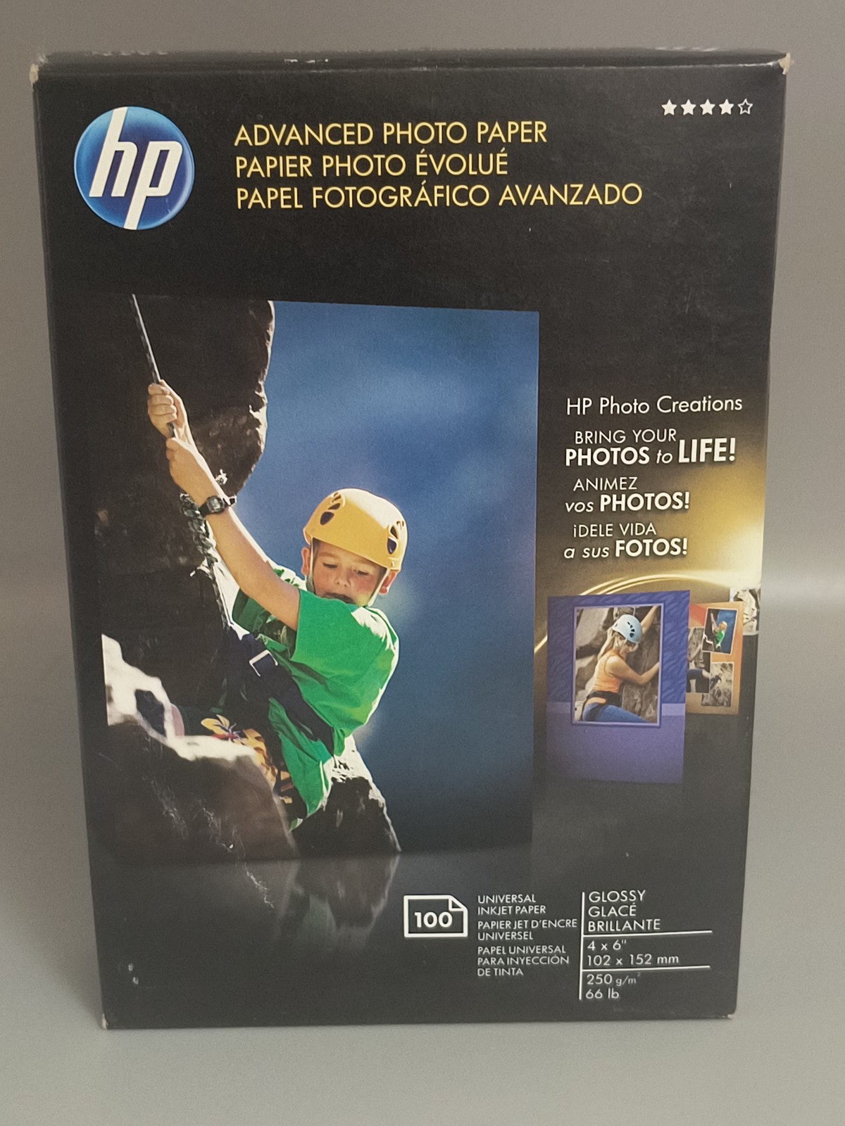 HP Advanced Glossy Photo Paper 100ct Sheets 4 x 6 in Borderless NIB