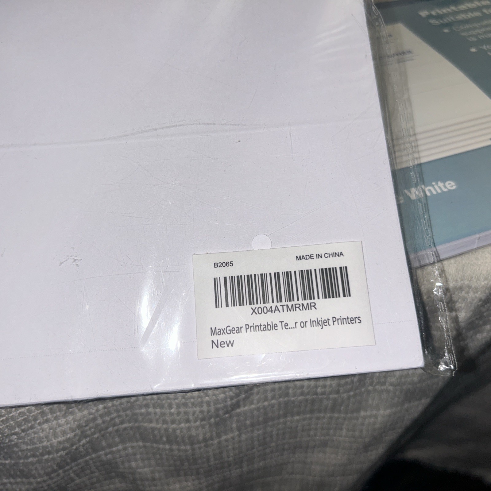 2 X MaxGear Printable Tent 80 Card 2.5” X 8.5” 40 Sheets Matte White Temp. 5305