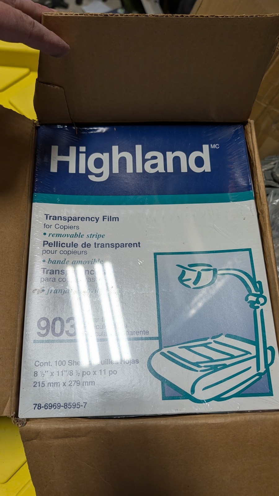 HIGHLAND 903 Transparency Film for copiers 500 Sheets (8.5″ x 11″) case