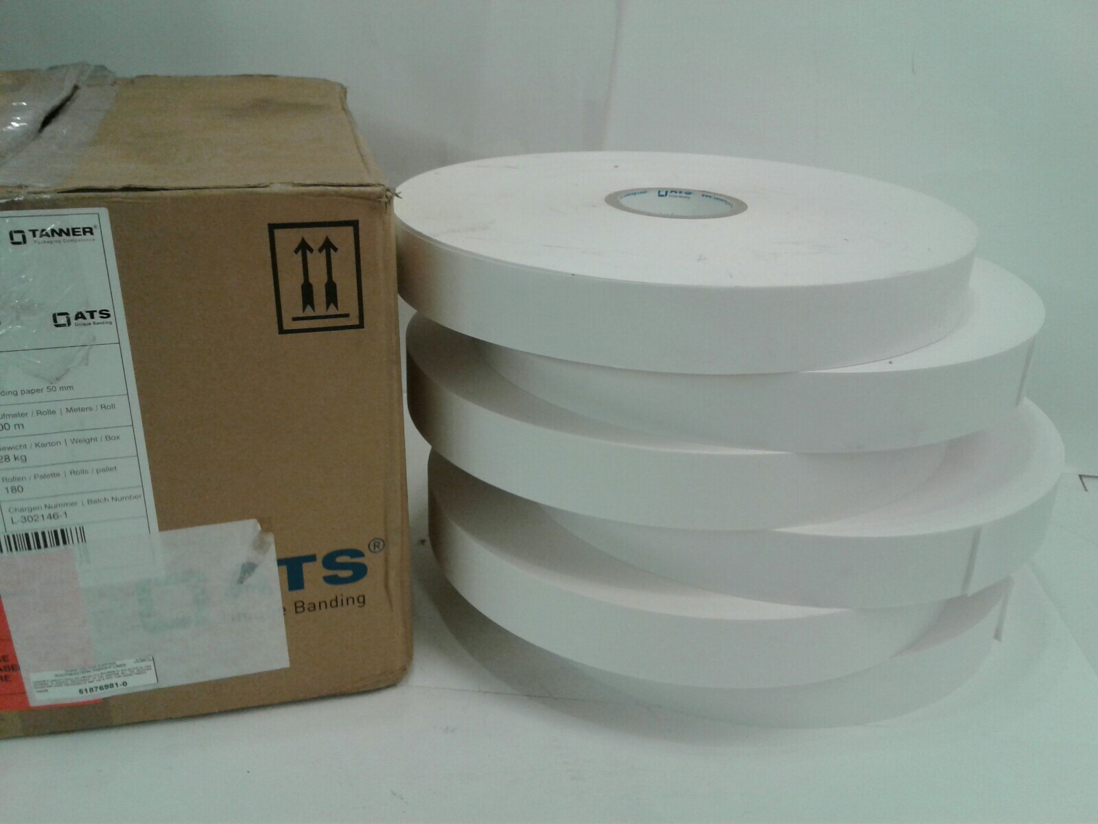 ATS Banding Paper 50 mm (PW9050PP800C) White, 90 g / m2, 800 Running Meters