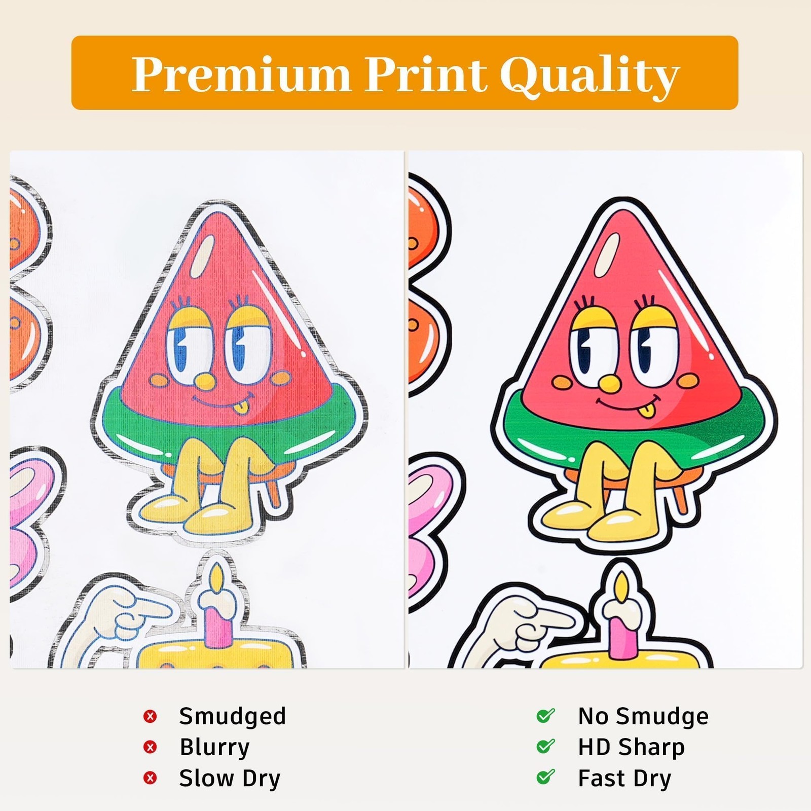 QYH Printable Vinyl Sticker Paper for Printer – 50 sheets Matte Waterproof