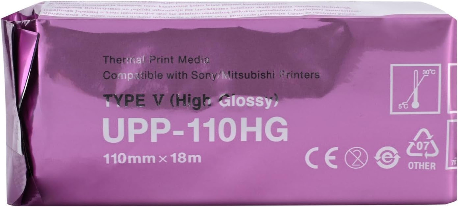 Ultrasound Film/Media UPP-110HG Compatible High Gloss Ultrasound Paper 10 Rolls
