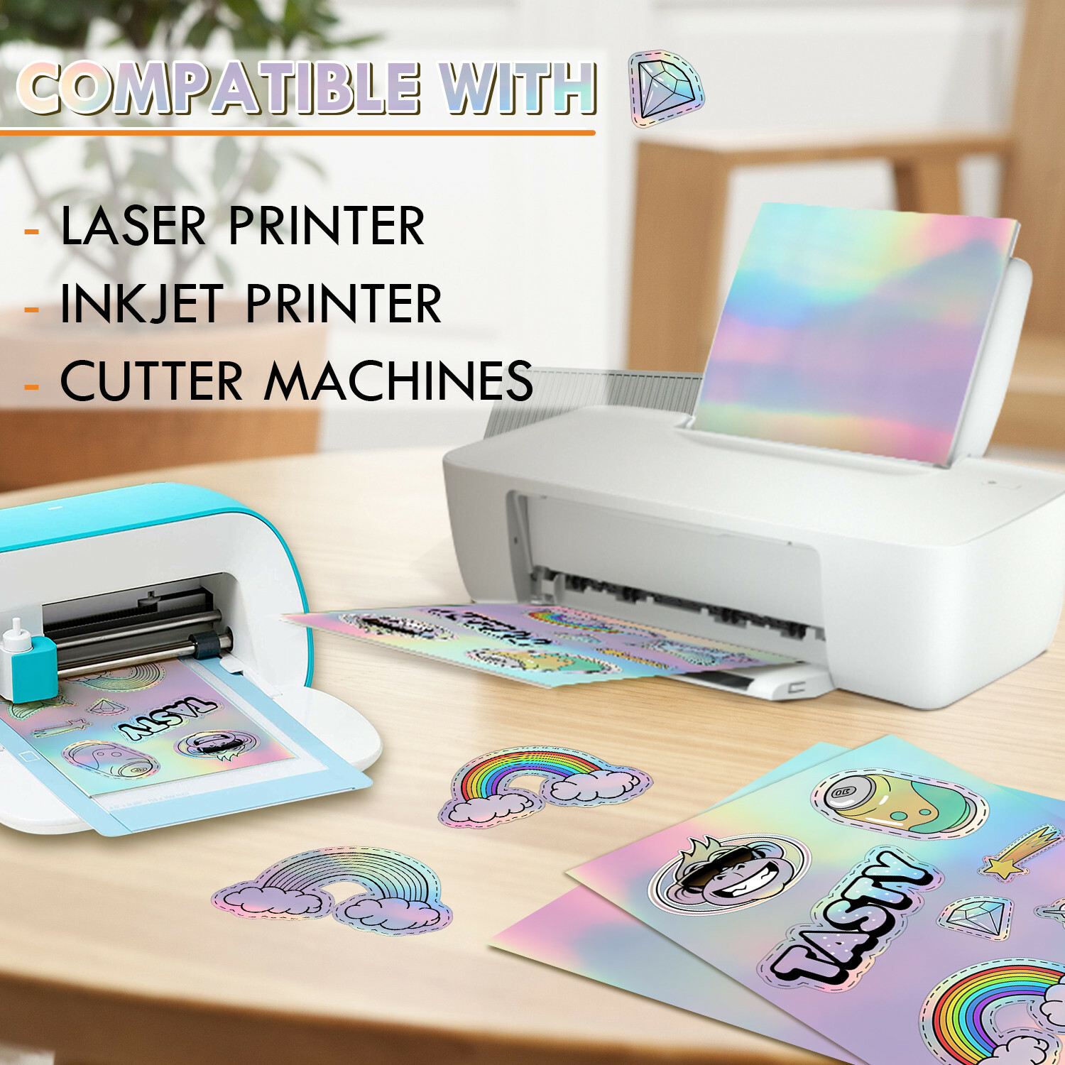 60 Koala Holographic Sticker Paper for Printer – Printable Vinyl Glossy Adhesive