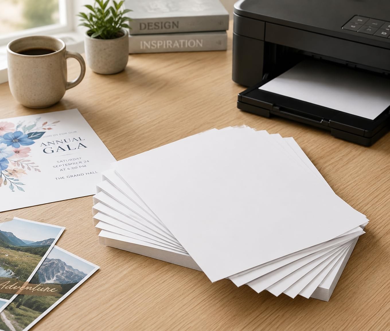 A4 Smooth White Printer 250 GSM Card, White, Pack of 100 Sheets