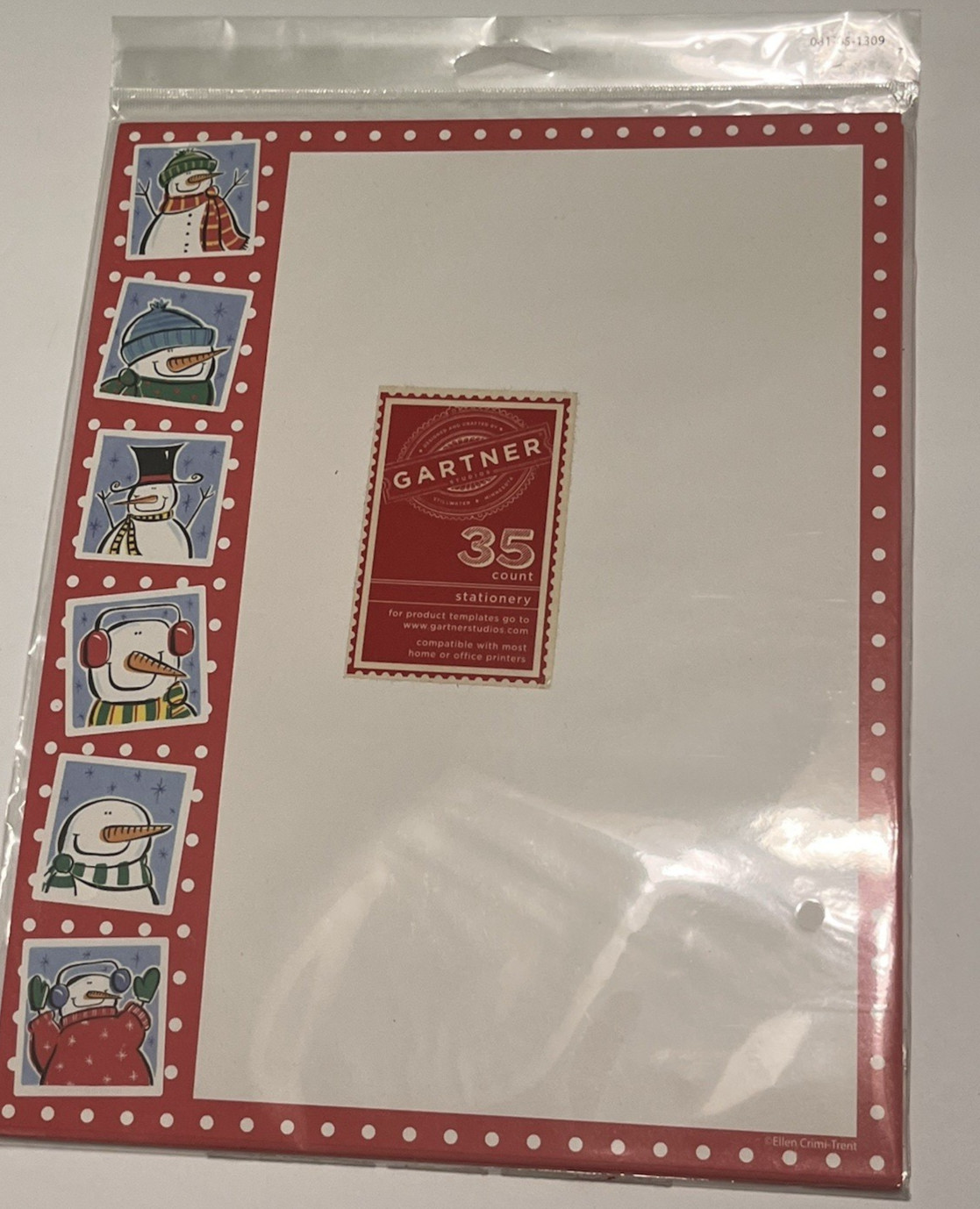 Computer Printer Paper 4 Packs/170 Sheets Hearts And Snowmen Border Stationery