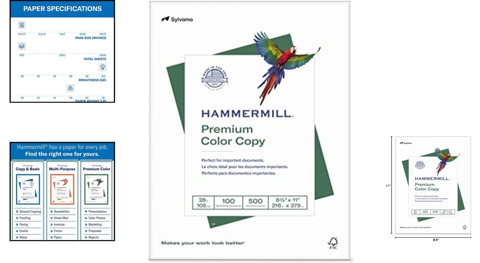 Eco-Friendly 28 lb Color Copy Paper, 8.5×11 – 100 Bright for Stunning Prints