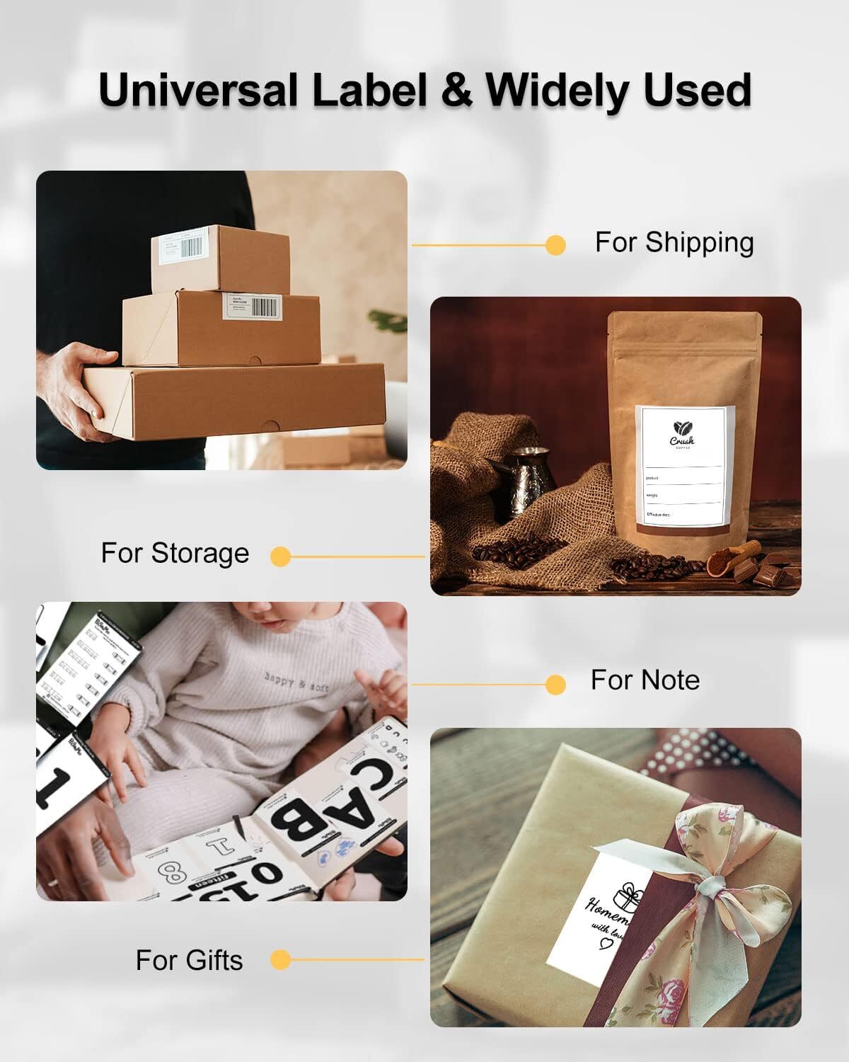 250PCS 4″ x 6″ Direct Thermal Shipping Address Sticker Label for Phomemo D450BT