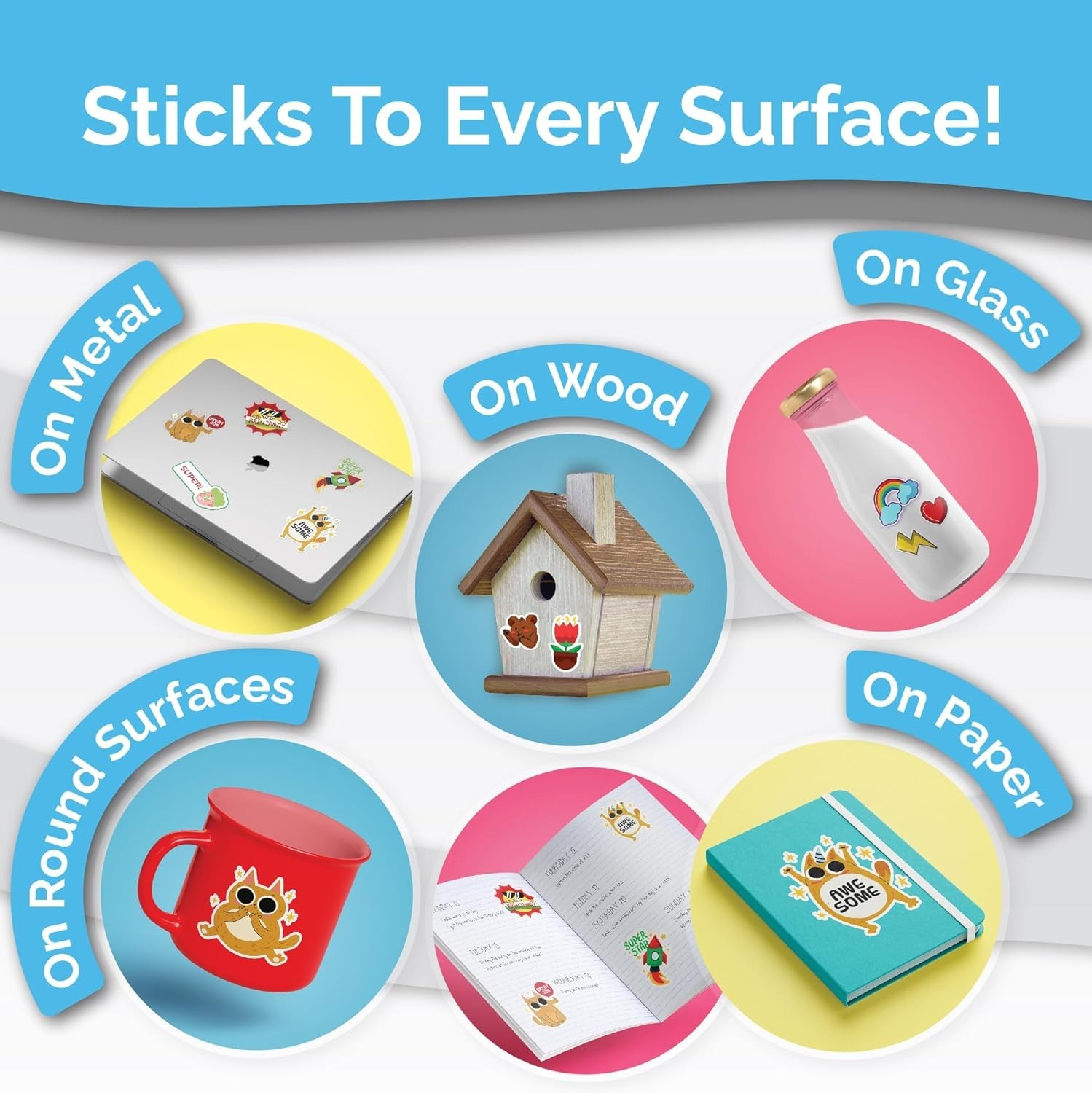 Printable Vinyl Sticker Paper for Inkjet & Laser Printer – 32 Sheets Self-Adh…