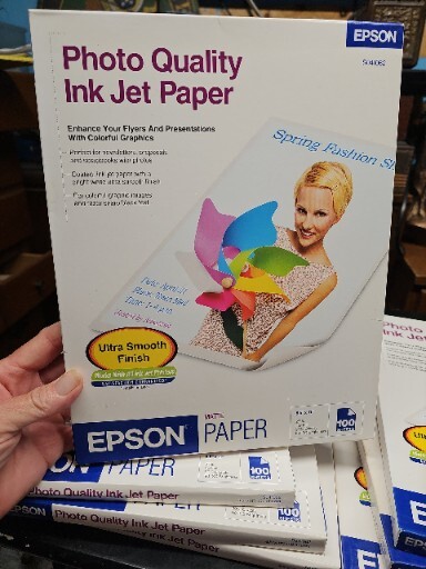 9 Packages Epson Photo Quality Inkjet Paper Matte 8-1/2″ x 11″ New Sealed But 1
