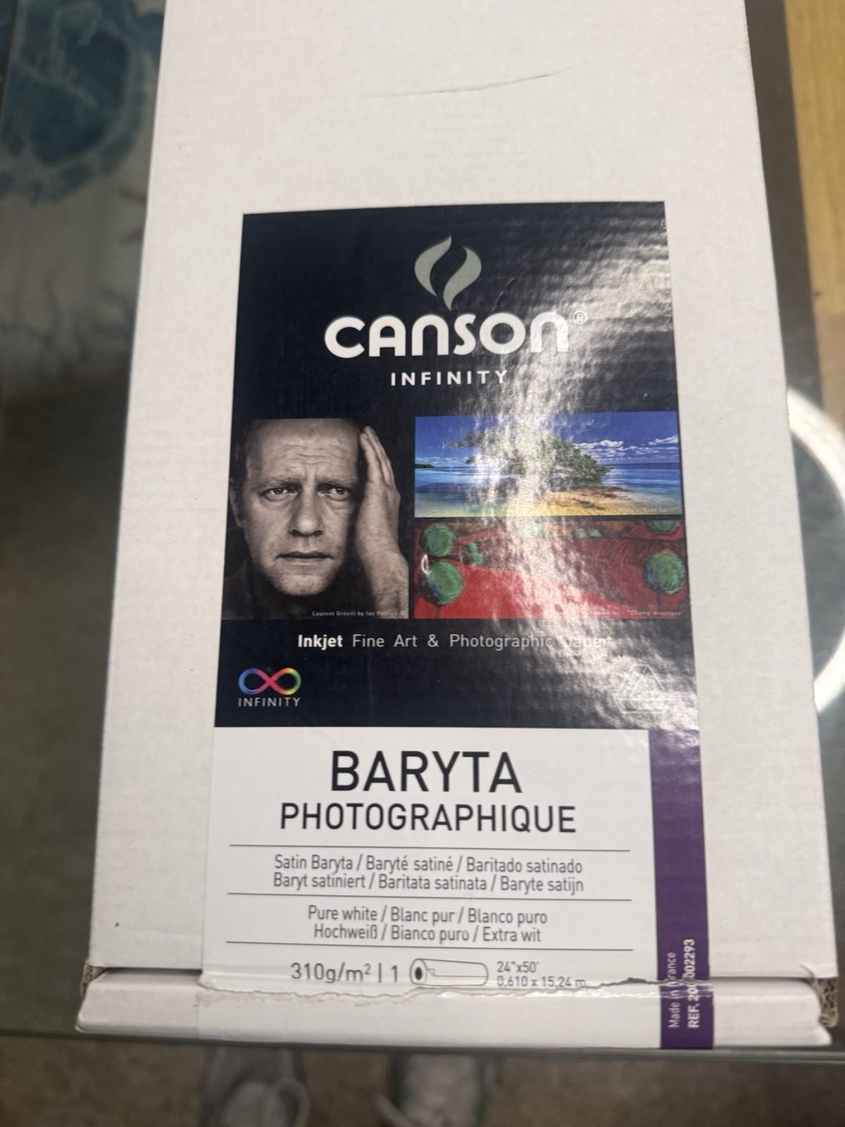 Canson Infinity Baryta Photographique, pure white, Satin Baryta, 24″ X 50″ 310g
