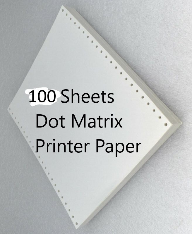 Vintage Continuous Tractor Feed Dot Matrix Printer Paper 9 1/2″ x 11″ 100 sheets