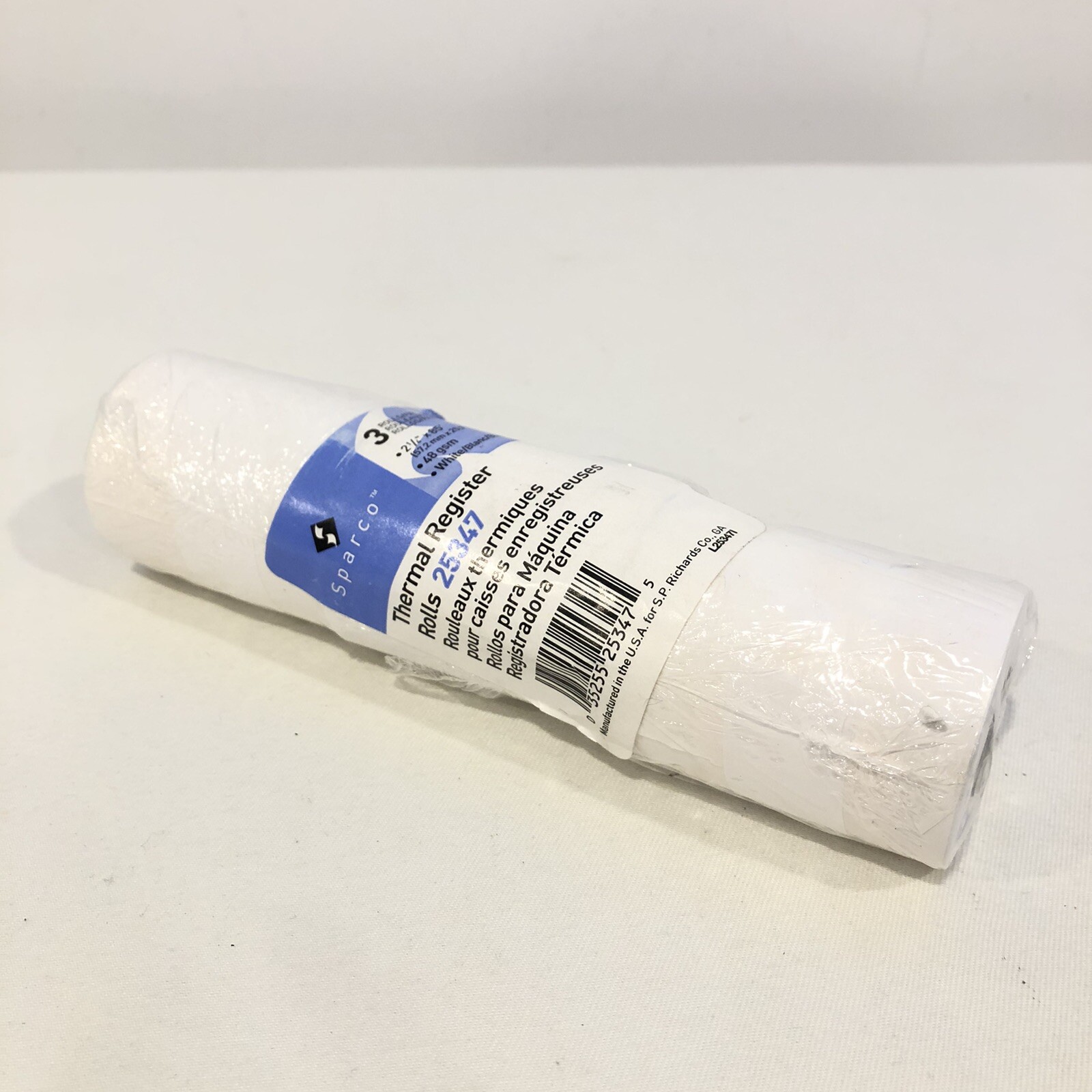 SPARCO THERMAL PRINTER REGISTER ROLLS #25347 WHITE 2 1/4” x 85′ BRAND NEW SEALED