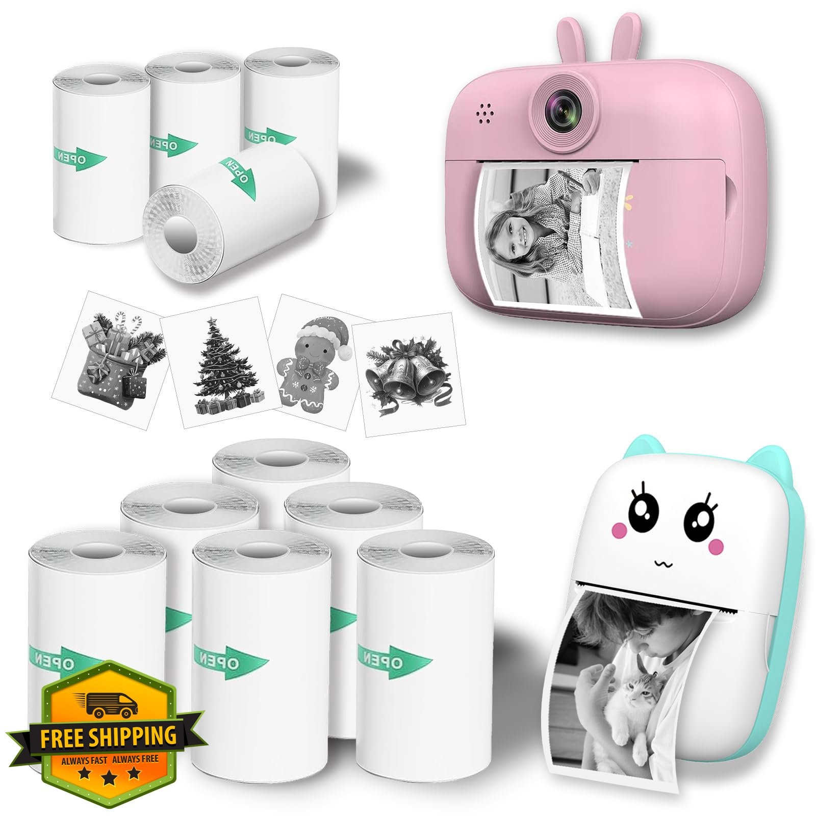 Funducts Sticker Paper White 10 Rolls