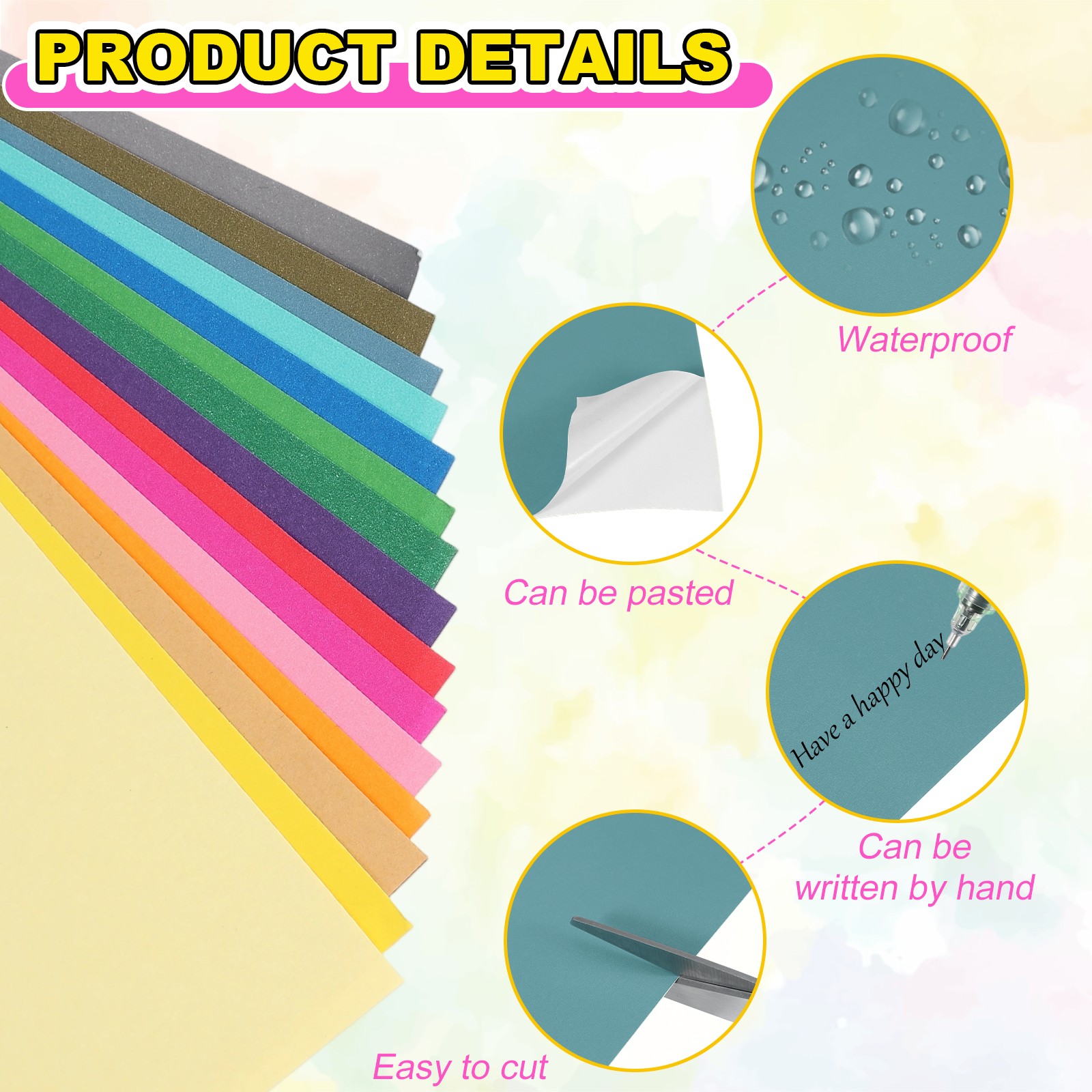 20Pcs Full Sheet Label Sticker Paper, A4 Shipping Labels, Light Blue