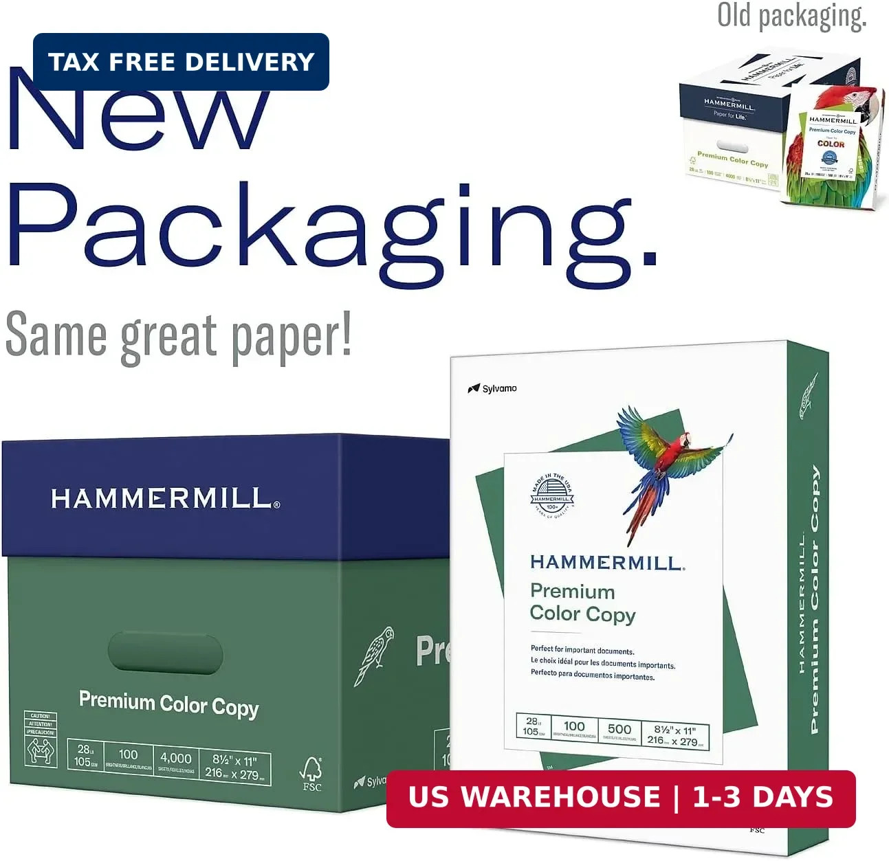 Hammermill Printer Paper, Premium Color 32 lb Copy Paper, 8.5 x 11-1 Ream (500 S
