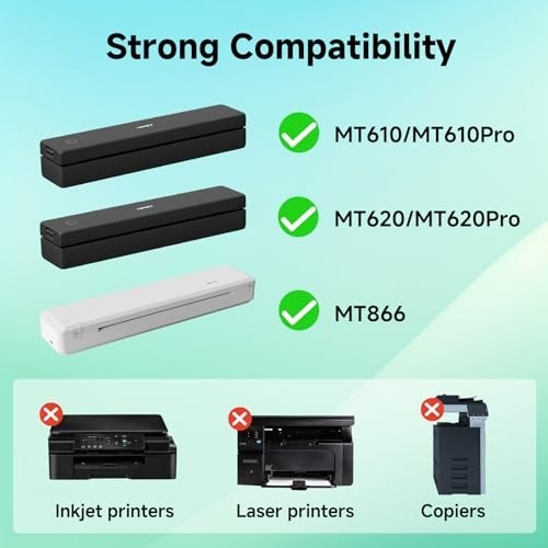 8.5×11 Thermal Printer Paper – 200 Sheets, Compatible with Portable Printers