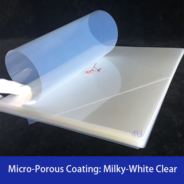 17″x100ft，Waterproof Inkjet Milky Transparency Film for Silk Screen Printing