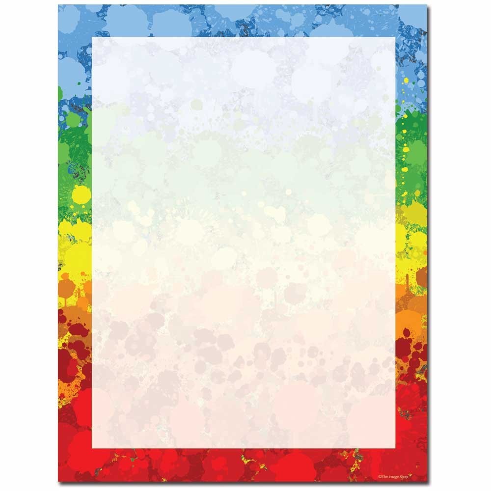 Paint Drops Letterhead Laser & Inkjet Printer Paper 100 pack