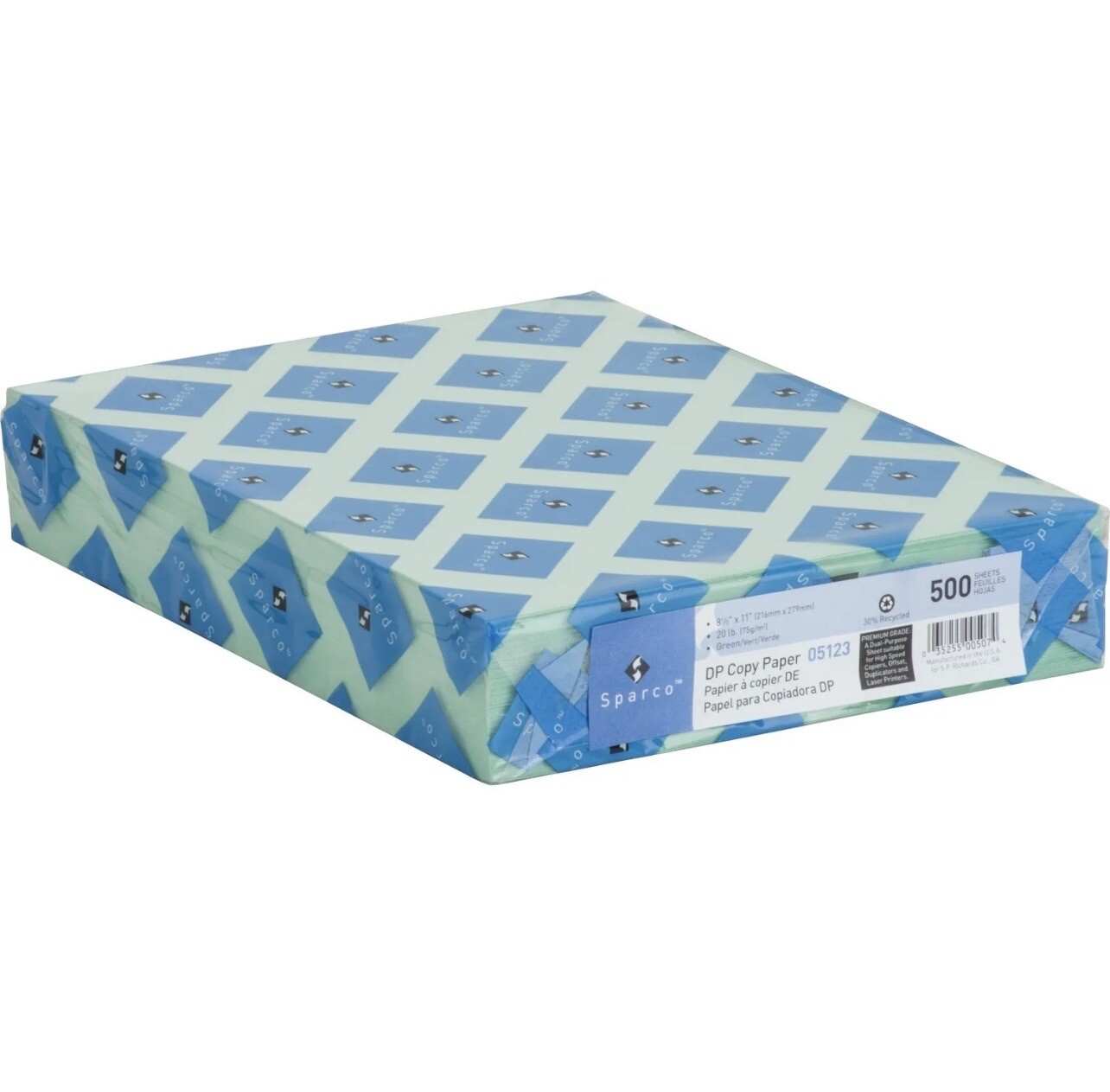 Sparco Premium Copy Paper 20Lb 8-1/2″x11″ 500/RM Green 05123
