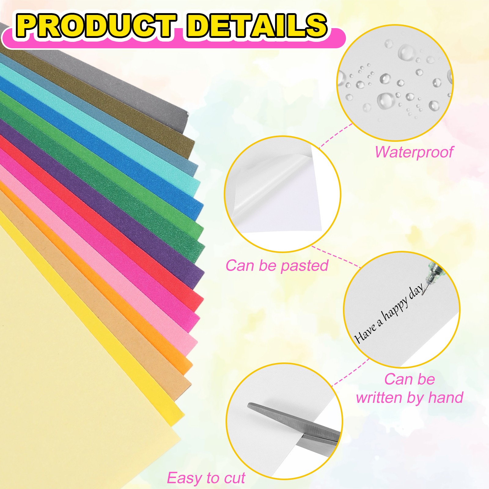 40Pcs Full Sheet Label Sticker Paper, A4 Shipping Labels, White