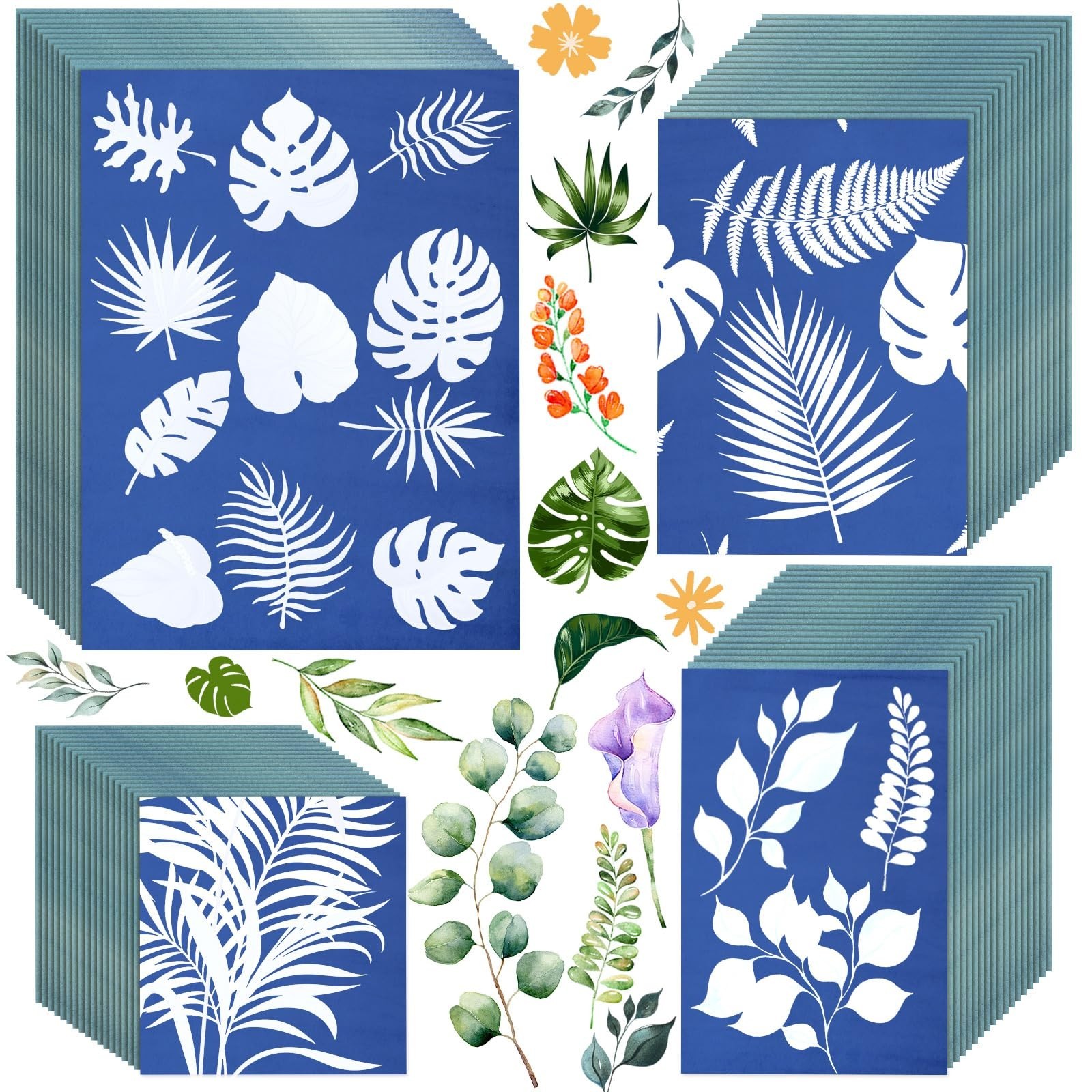 Cyanotype Paper Sun Print Kit – 100 Sheets A4 A5 A6 Solar Drawing Paper for DIY