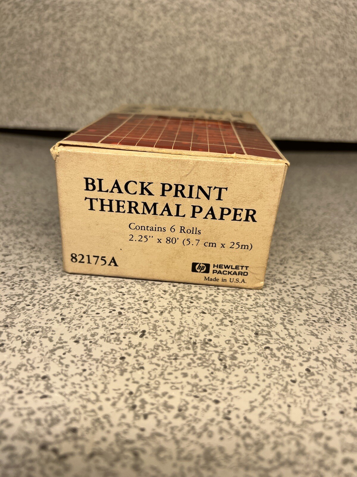 HP 82175A Black Print Thermal Paper Box of 6 Rolls