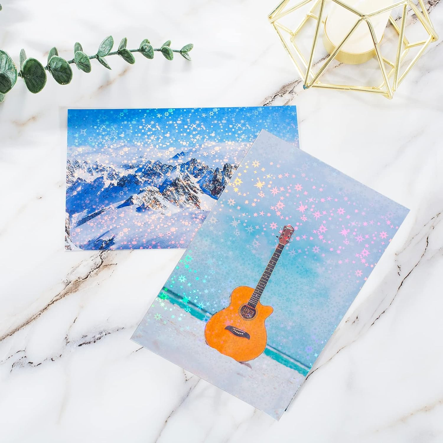 36 Sheets Vinyl Printable Sticker Paper A4 Size (8.25″ X 11.7″) Glossy Holograph