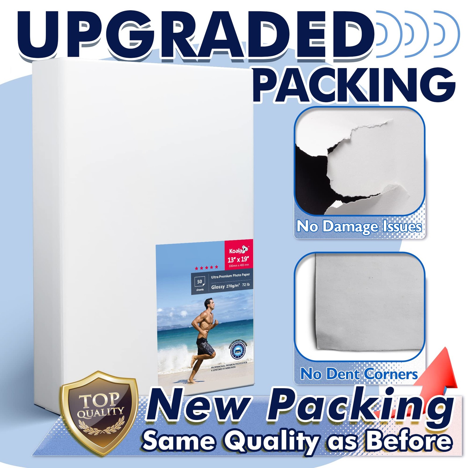 50 Sheets Koala Ultra Premium Glossy Photo Printer Paper 13×19 Inch 72lb
