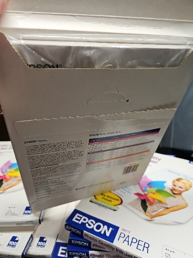 9 Packages Epson Photo Quality Inkjet Paper Matte 8-1/2″ x 11″ New Sealed But 1