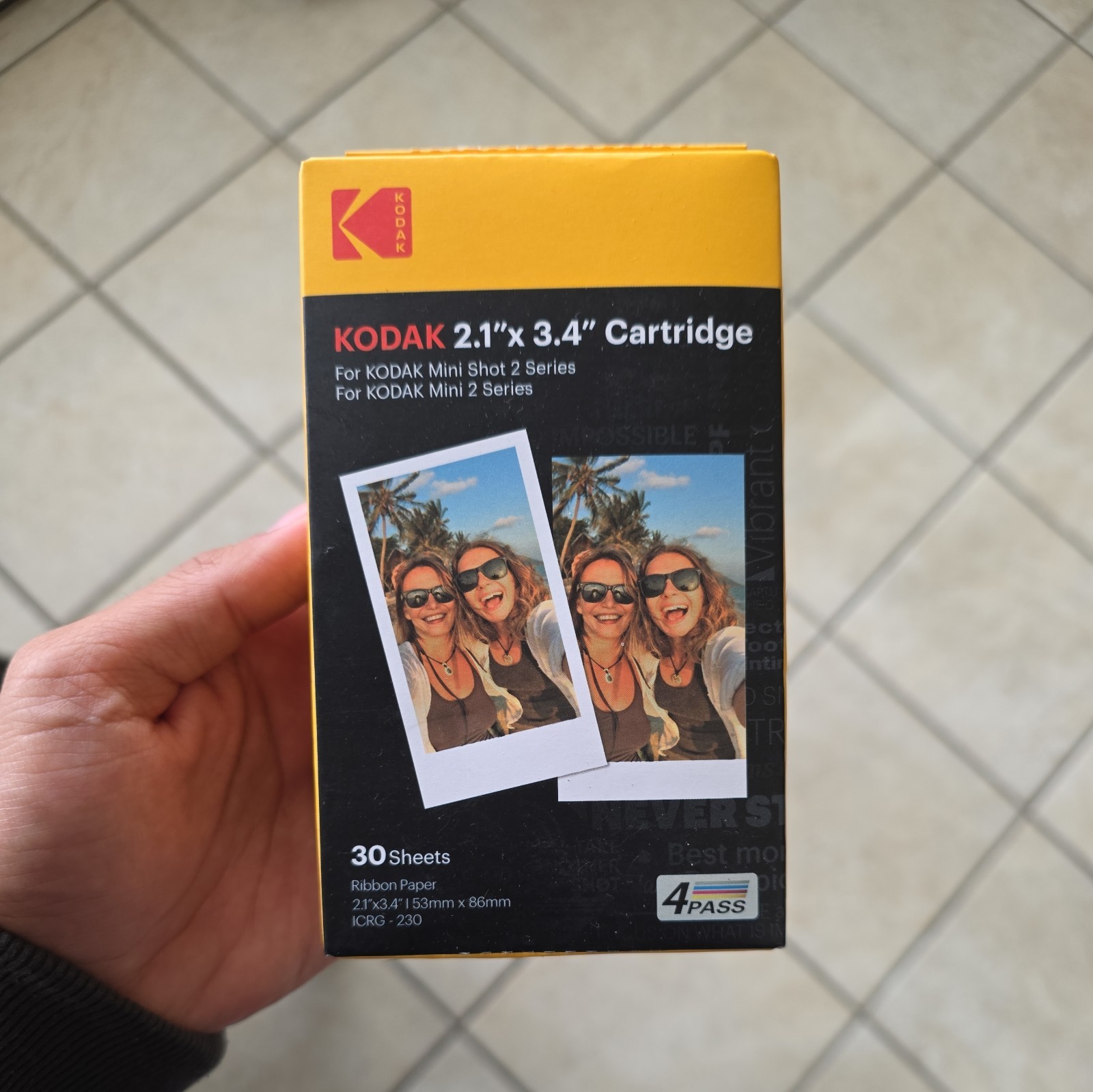 Kodak Cartridge 2.1 X 3.4 30 Sheets For Kodak Mini Shot 2 / Mini 2 Instant BNIB