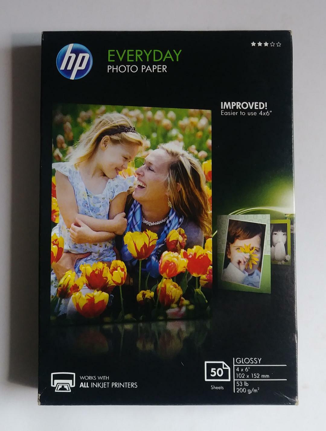 HP CR758A Printer Paper NEW SEALED 50 SHEETS 4X6 GLOSSY PHOTO PAPER