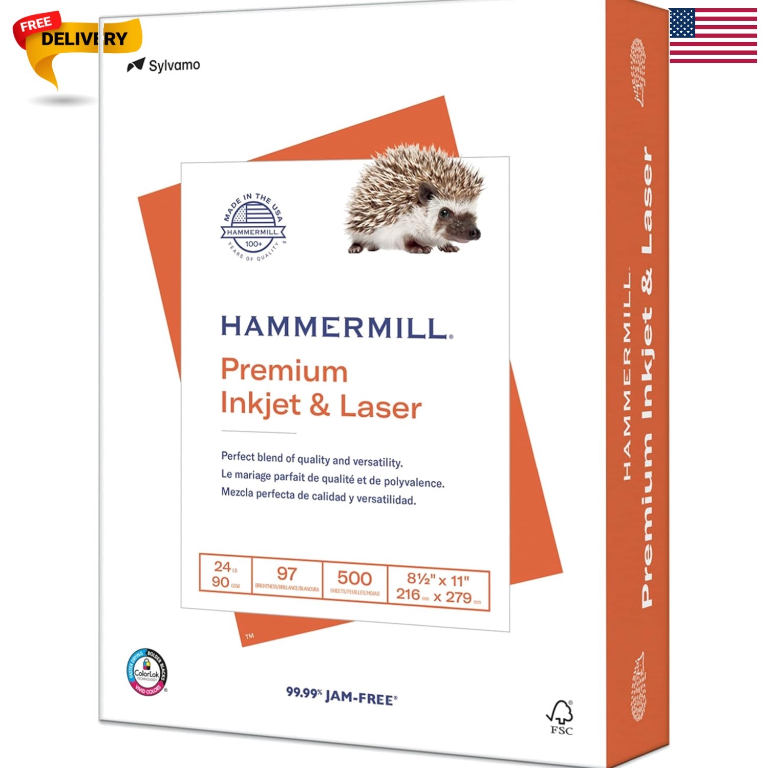 Printer Paper, Inkjet & Laser Paper 24 Lb, 8.5 x 11-1 Ream 500 Sheets – 97 B…