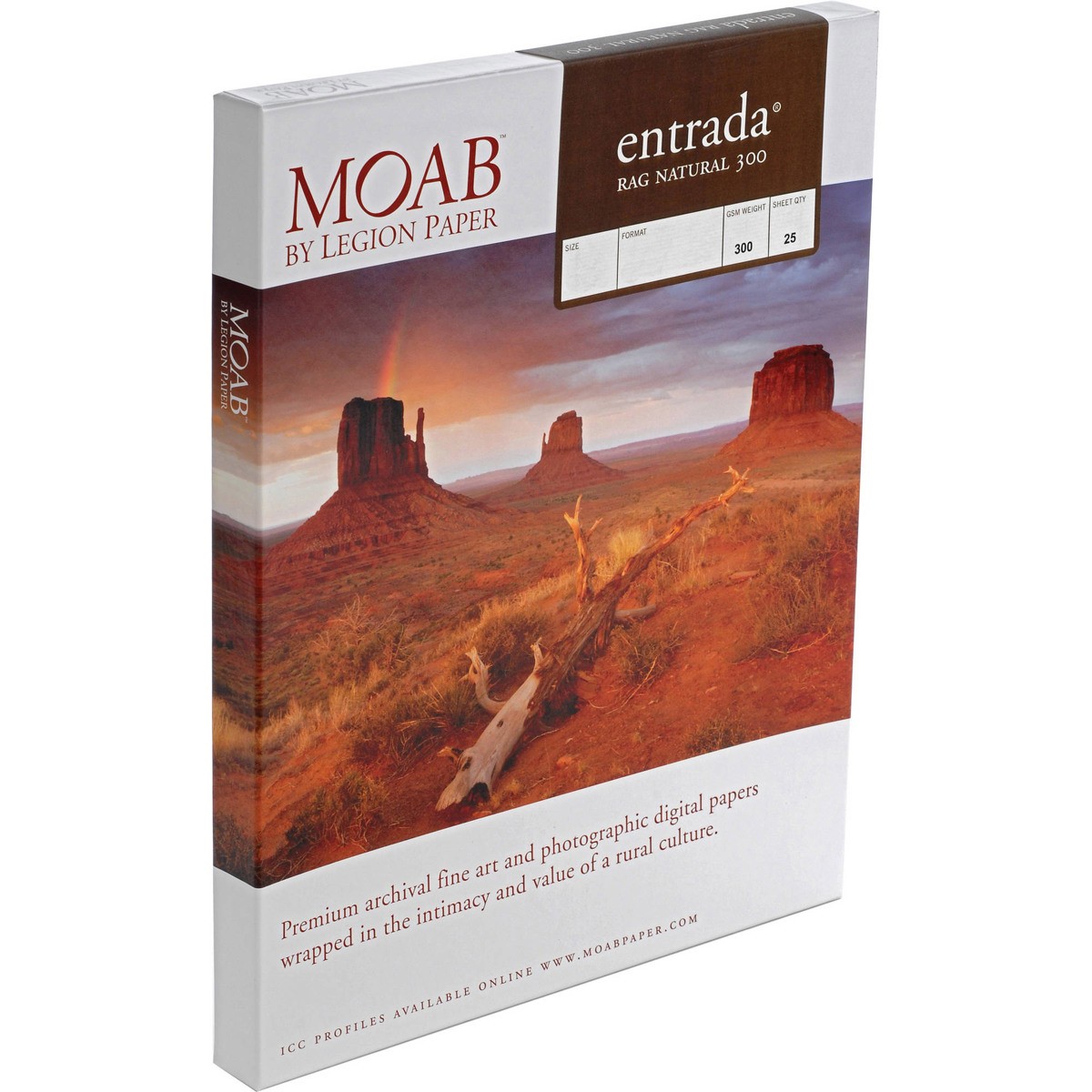 Moab Entrada Rag FineArt 2-Side Natural Matte Inkjet Paper, A4 8.3×11.7″, 25 She