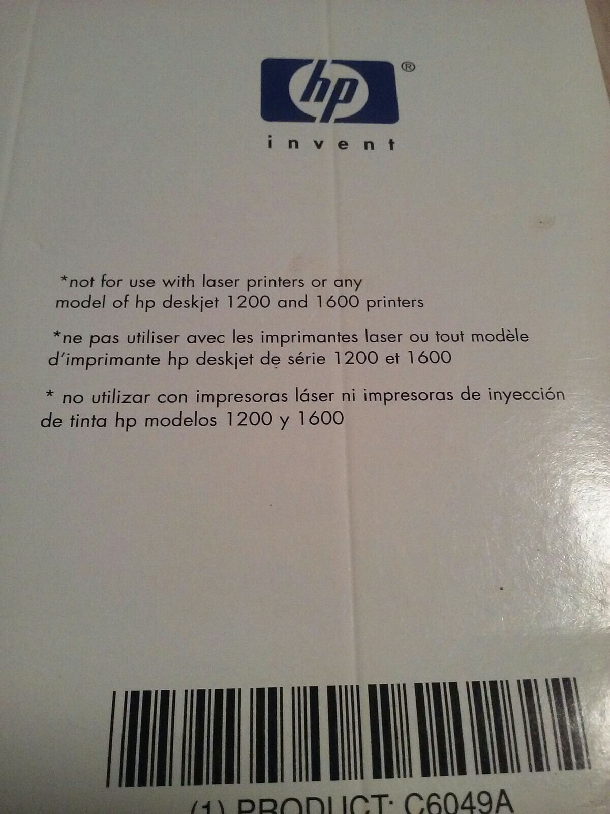 HP Iron-On Transfers 8-1/2 x 11 White 12/Pack C6049A New Sealed