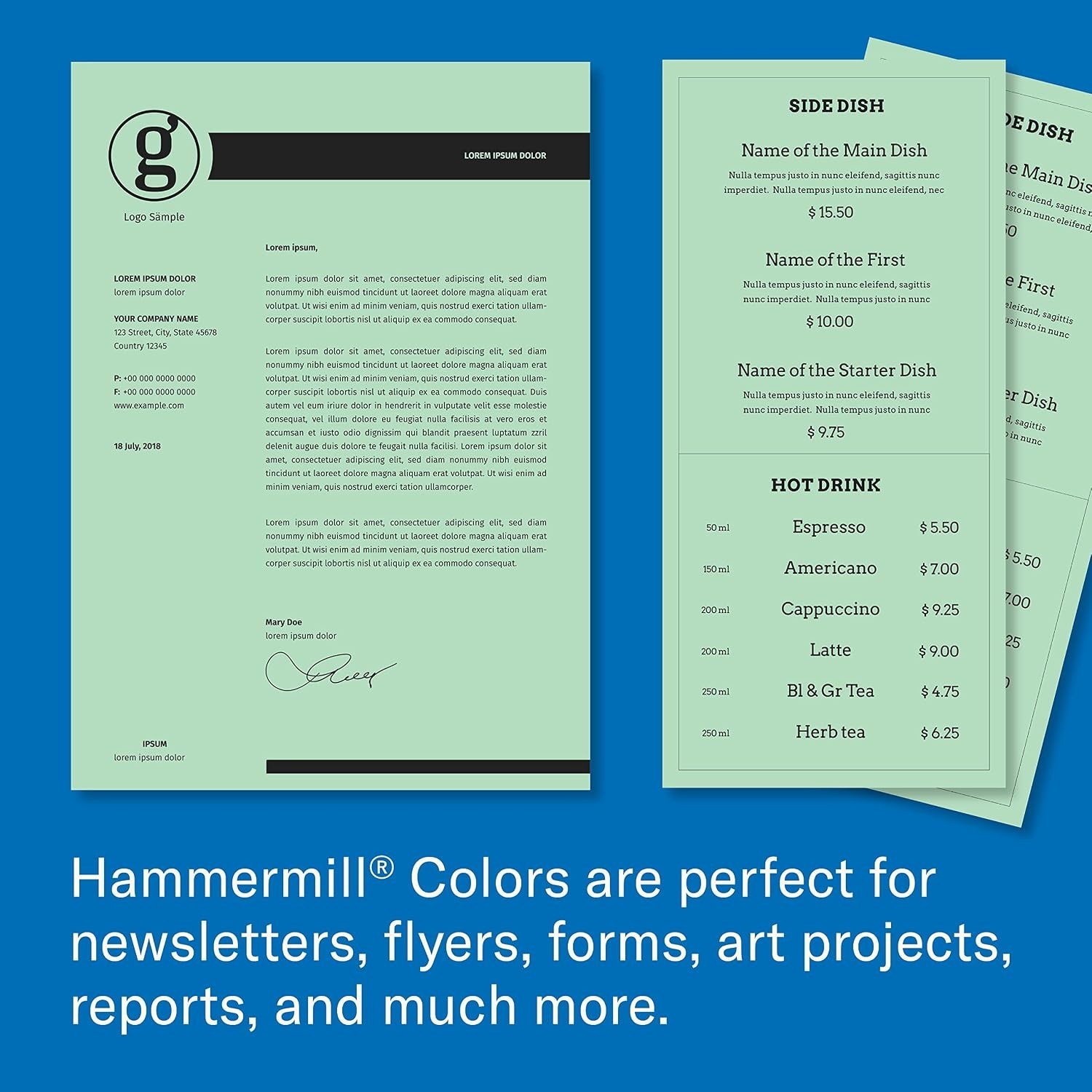 Sustainable 20lb Green Copier Paper, 8.5 x 11, 500 Sheets – Jam-Free Assurance