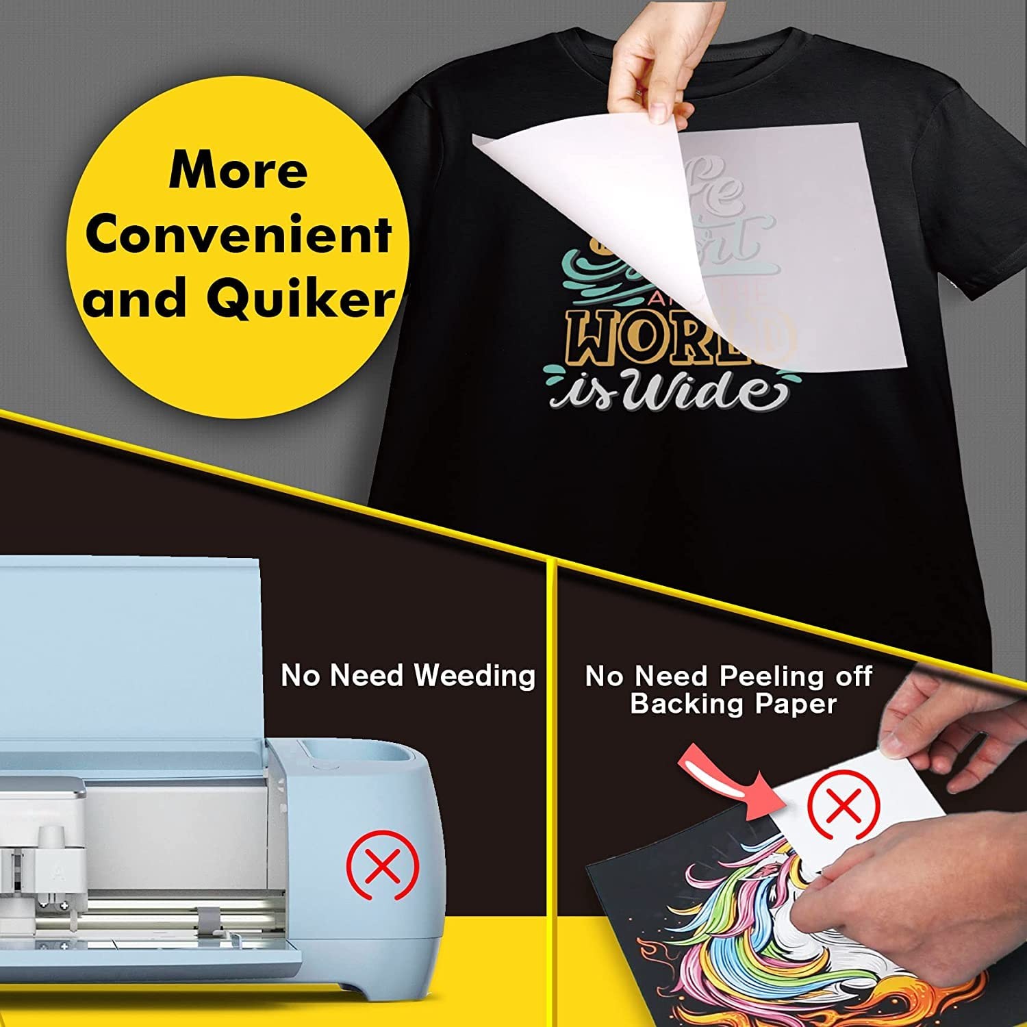 30 Sheets DTF Transfer Film A3 11.7×16.5 Double Sided Matte Inkjet Printer PET