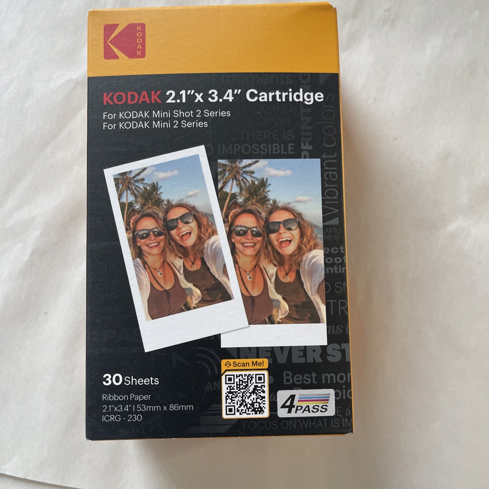 Kodak Cartridge 2.1 X 3.4 30 Sheets For Kodak Mini Shot 2 Series New Open Box
