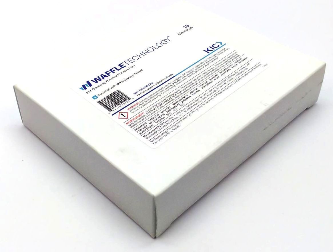 Thermal Printer 4″ Cleaning Cards Kic with Waffletechnology 6″ x 4″ Pack of 15