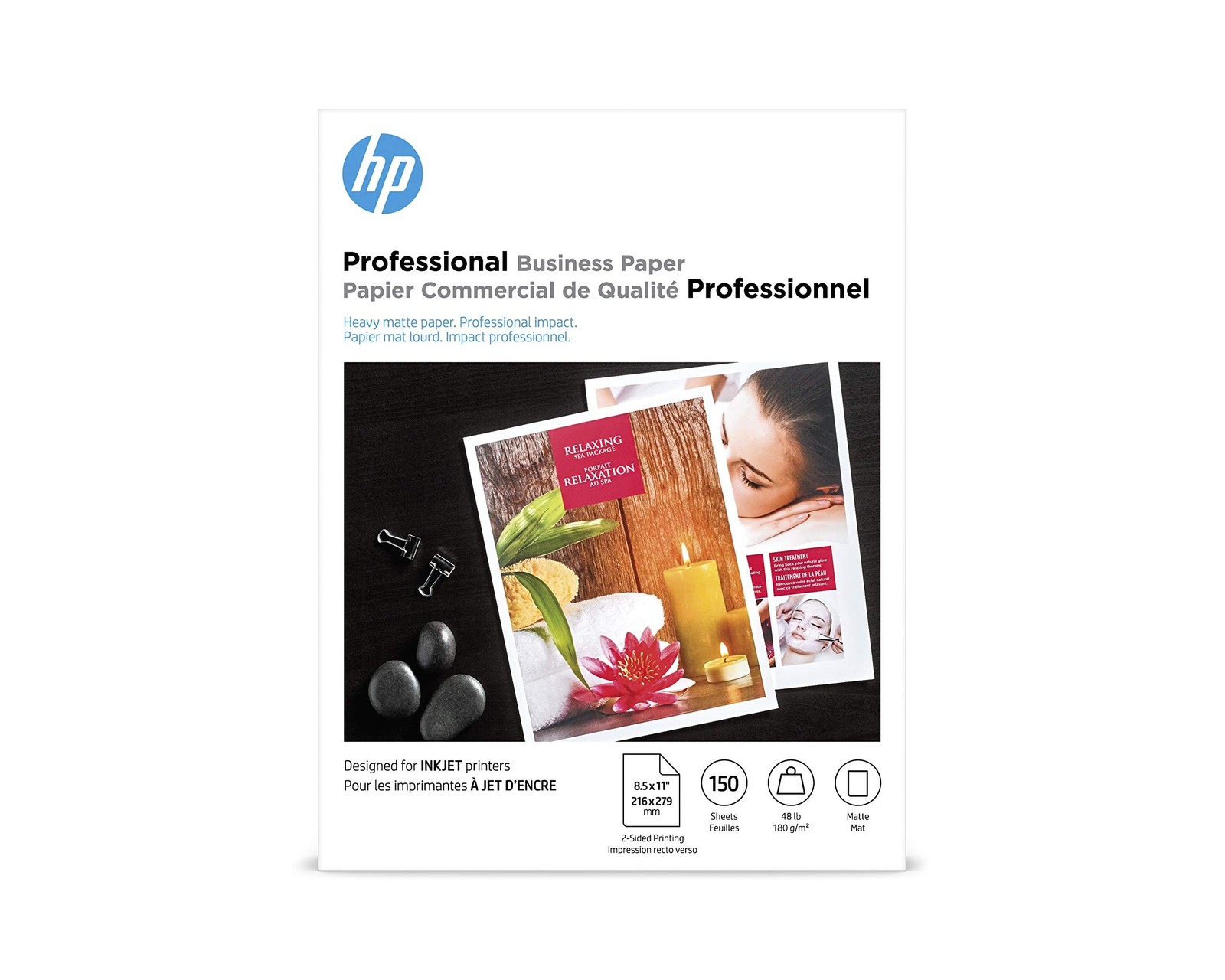 HP Professional Business Paper, Matte, 8.5×11 in, 48 lb, 150 sheets, works wi…