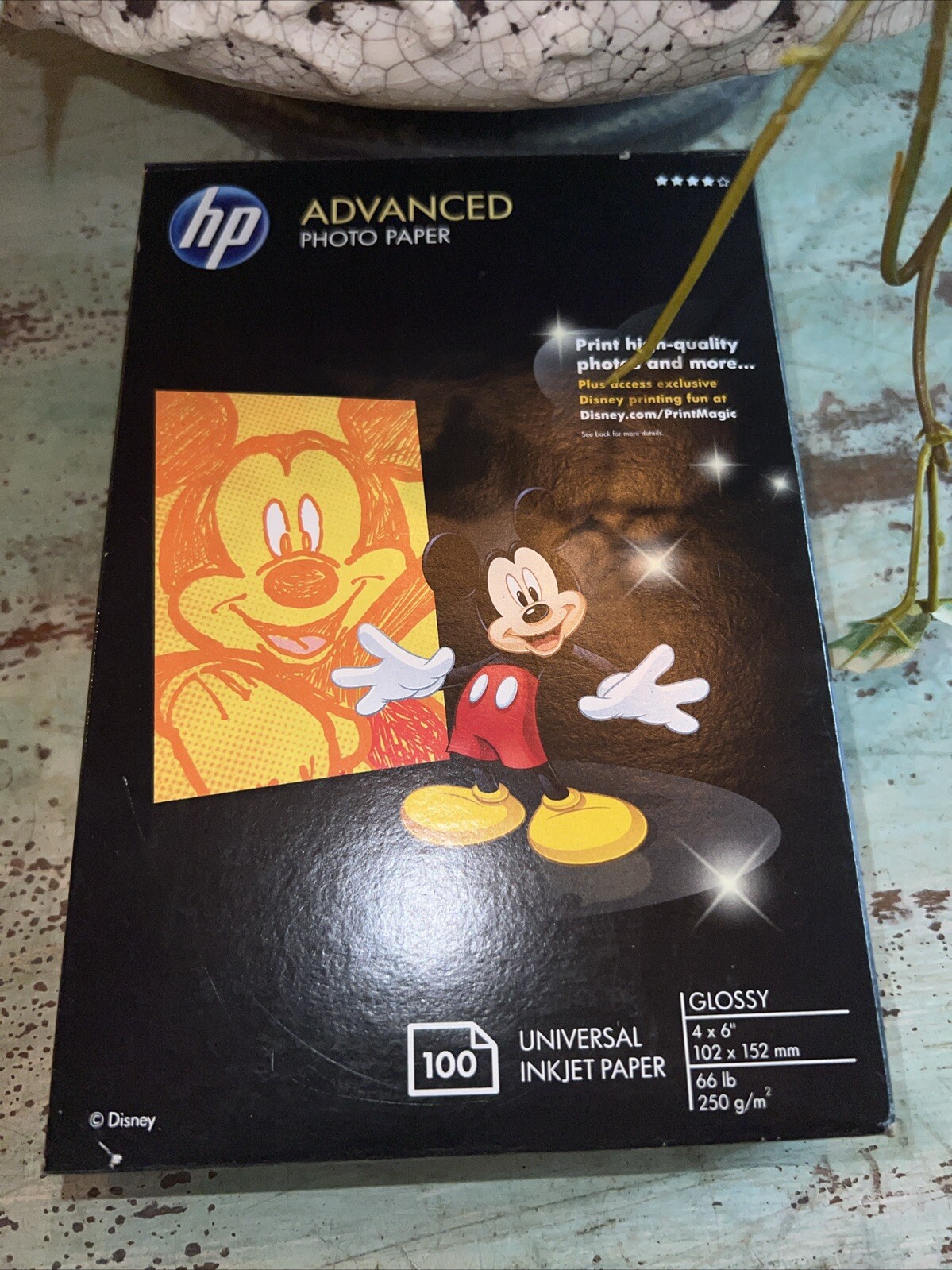 Disney HP Q6638A Advanced 4 x 6 Photo Glossy Inkjet Paper (100 Sheets) Open Box