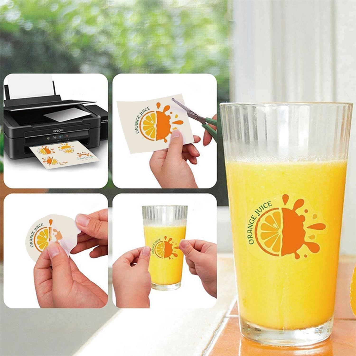 10 Pack Waterproof Printable Adhesive Film Transparent Vinyl Sticker Pa…