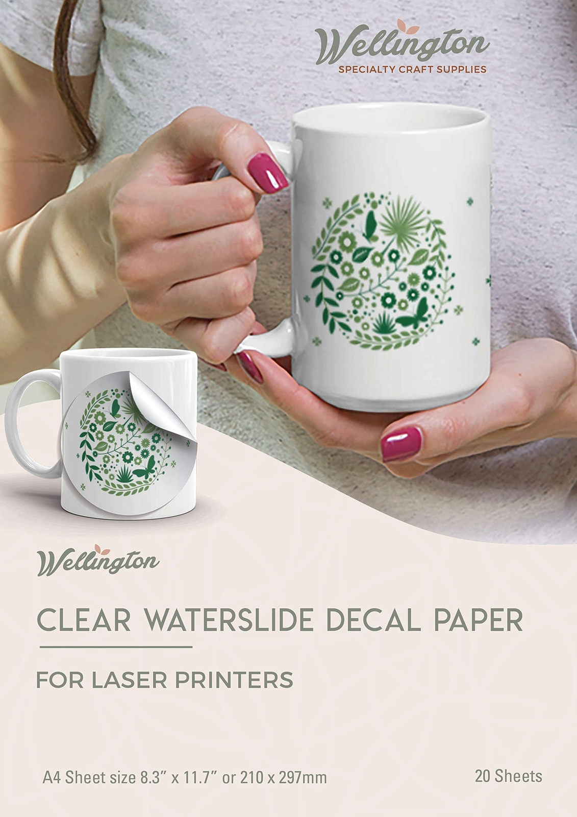 Waterslide Decal Paper Laser Clear A4 Size Craft Supplies 20 Sheets