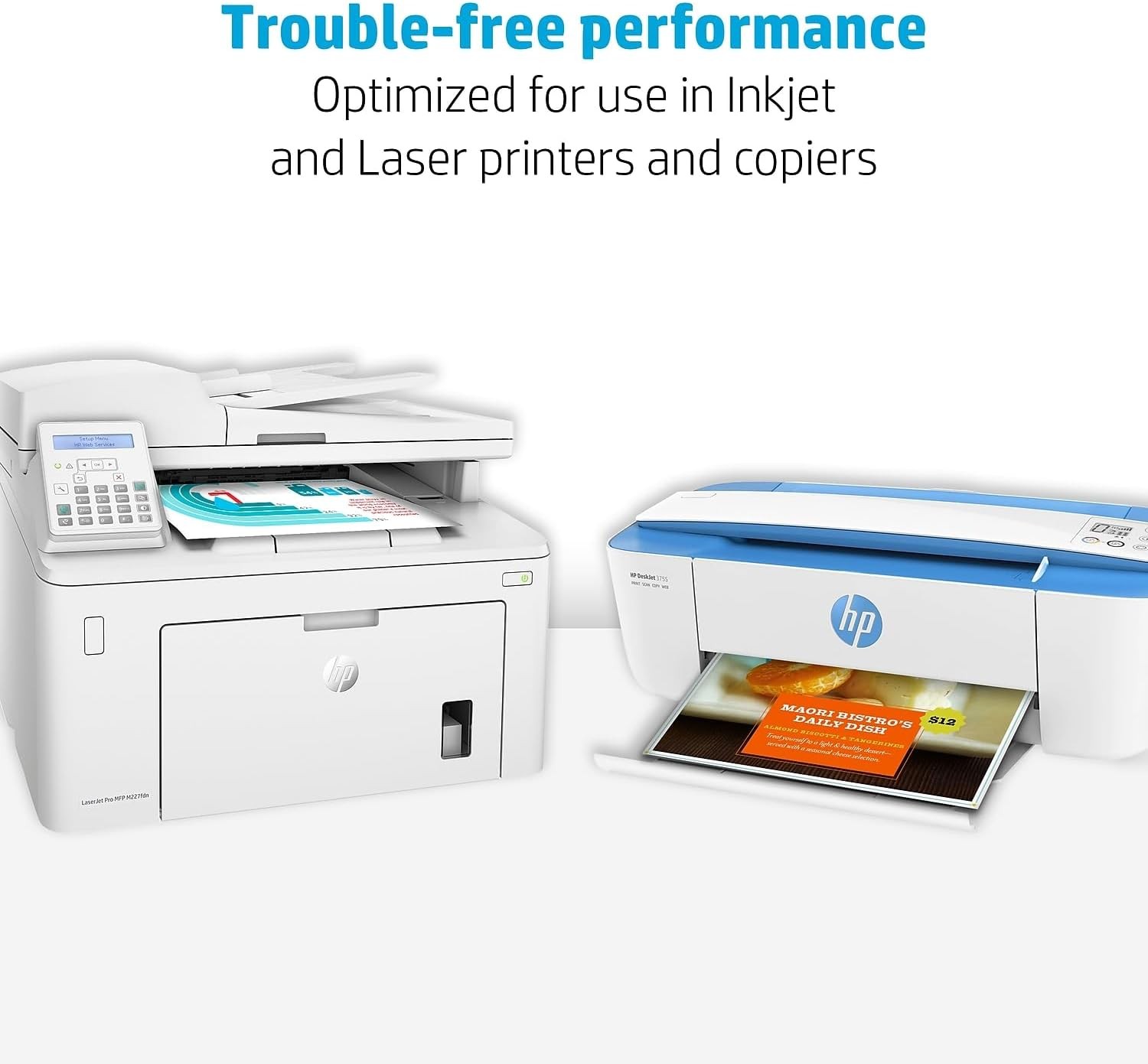HP Paper Printer | 8.5 x 11 Paper | Premium 32 lb | 1 Ream – 500 Sheets | 100…