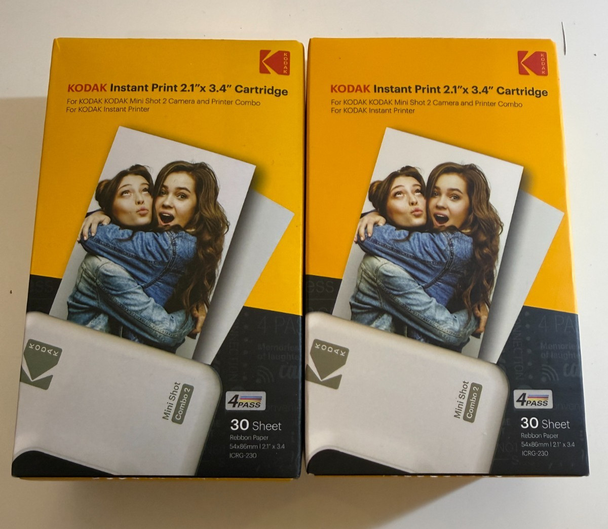 2x Kodak Instant Print 2.1″x 3.4″ Cartridges Lot Of 2 Sealed New