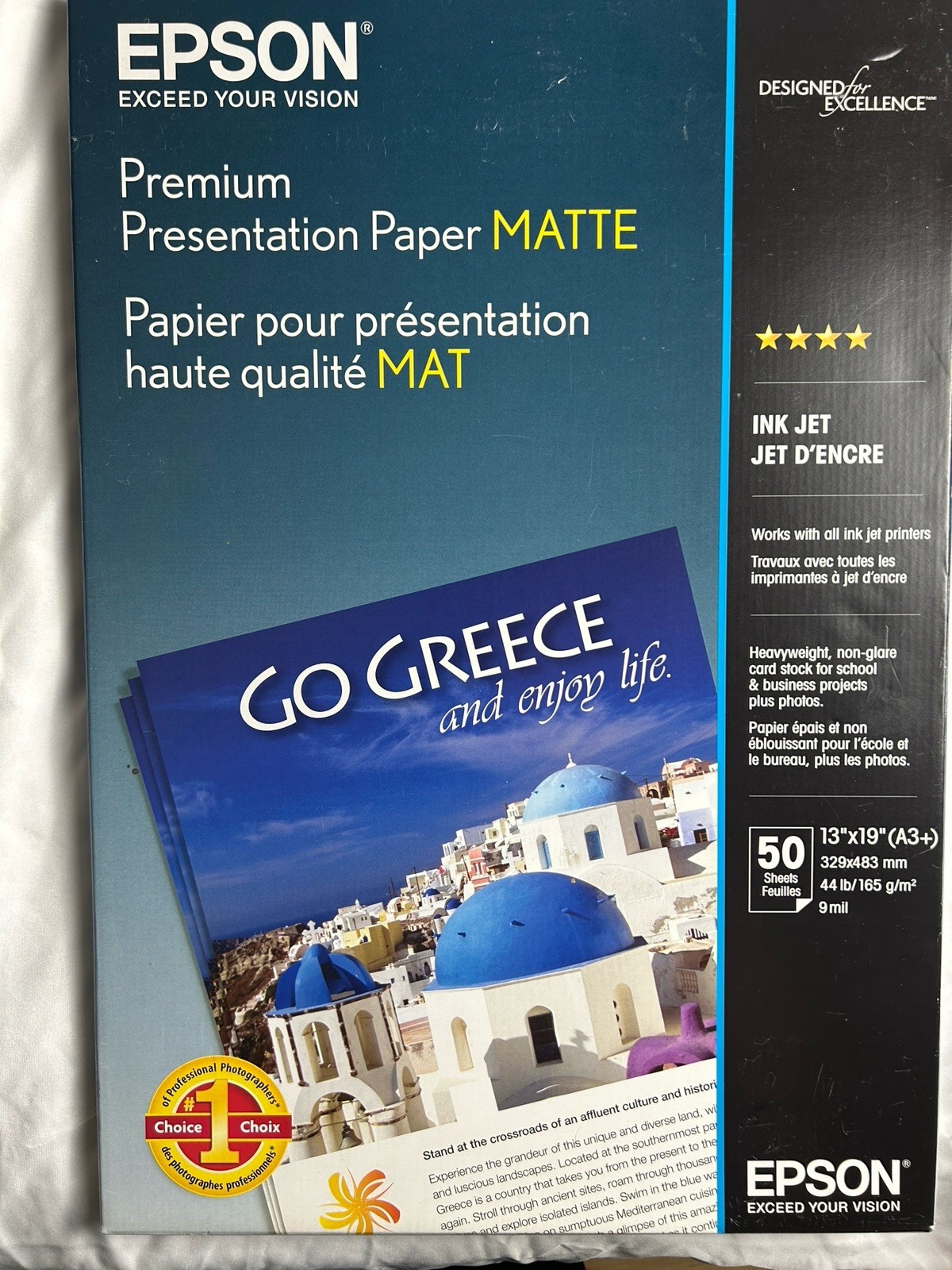 Epson Premium Presentation Paper Matte 13×19 A3+ 167gsm 50 Sheets S041263